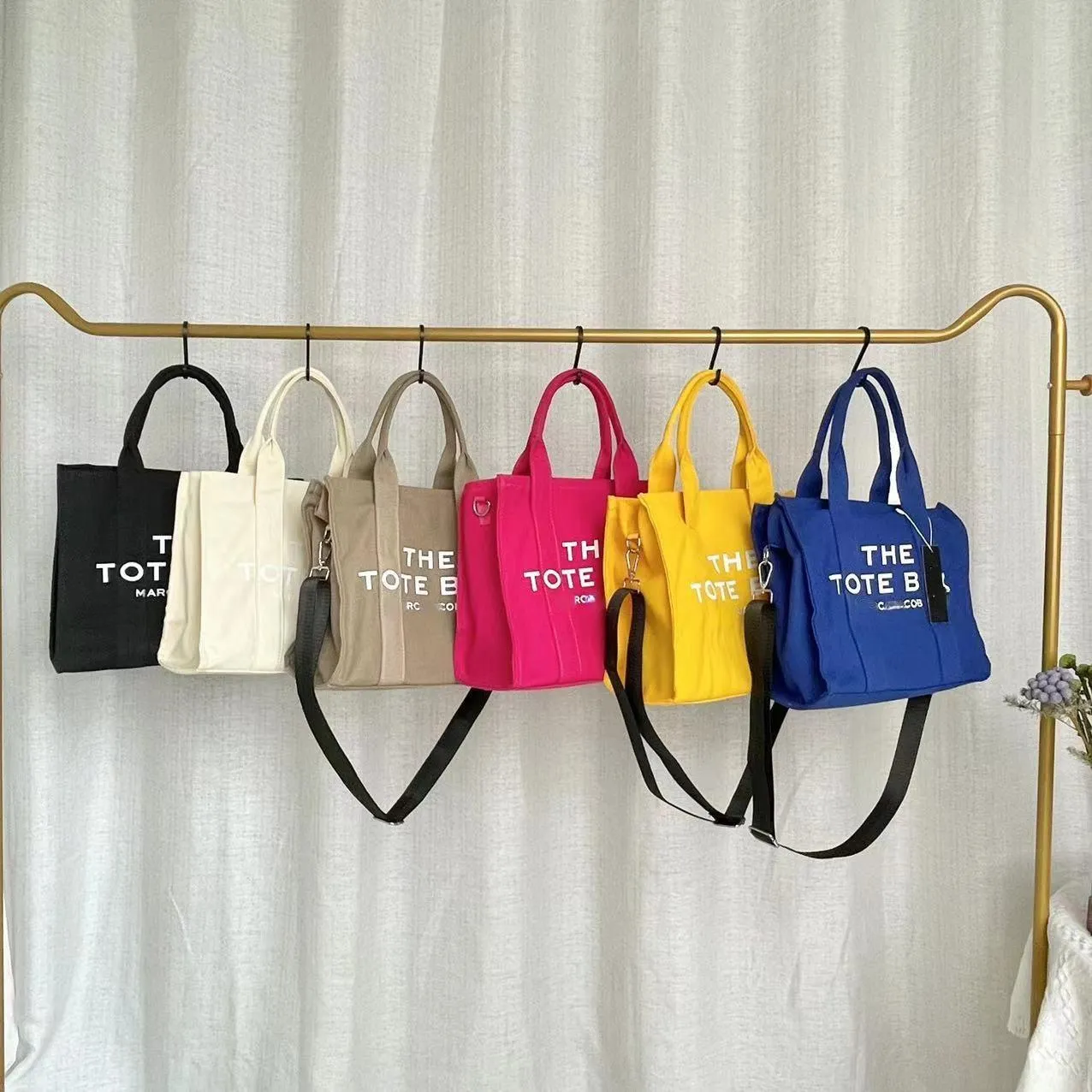 Shoulder Bag Canvas Women Large Tote with Logo Cloth Shopper Letter Printing Crossbody Bags Handbag Ins