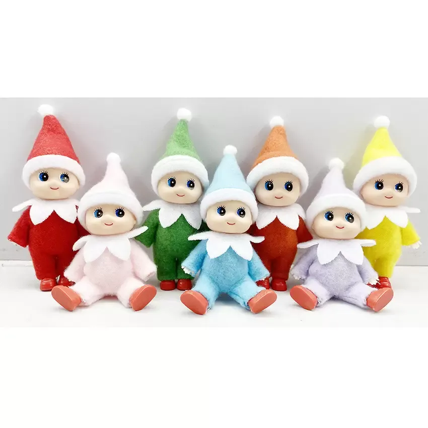 Christmas Decorations Gifts Baby 11cm Elf Doll Toy Child Elves Dolls Children`s Toys Mini Gifts Party Favor IN Fast Ship