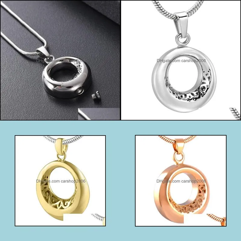 pendant necklaces urn necklace for womenmen circle of life cremation jewelry ashes loved ones keepsake memorial ijd8197pendant