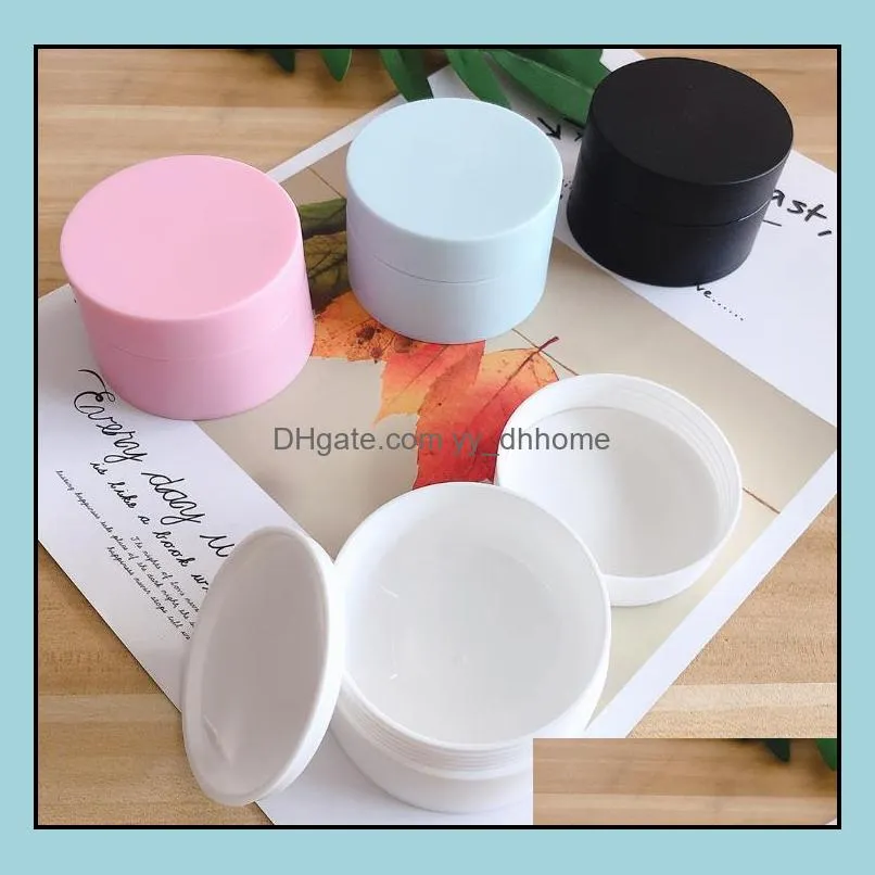 5g 15g 20g 30g pp cosmetic cream jars with lid empty lotion container high quality black blue pink white packing bottles sn3132