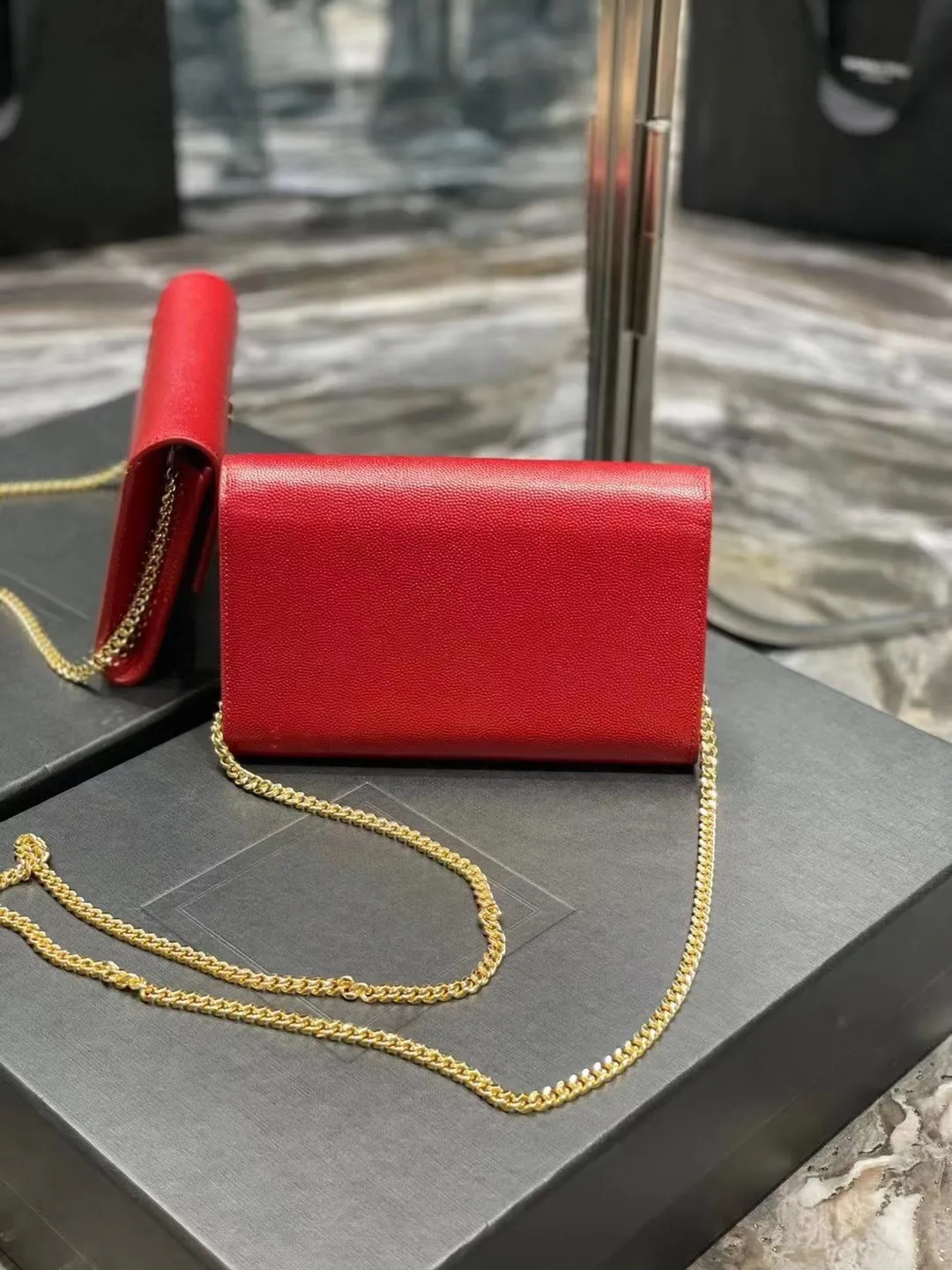 Zarf çantası lüks tasarımcı mini omuz çantası buzağı derisi deri bej crossbody ysllybags qiuaiity Uptown zincir cüzdanı Haybrick