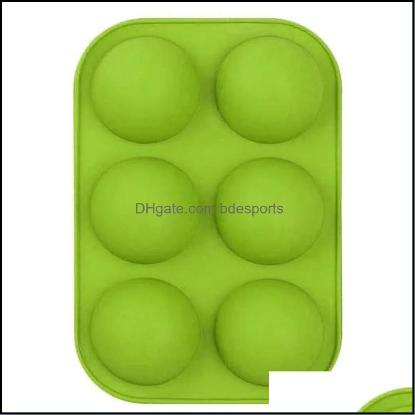 6 Holes Silicone Baking Mold for Baking 3D Bakeware Chocolate Half Ball Sphere Mold Cupcake Cake DIY Muffin Kitchen Tool GH1268