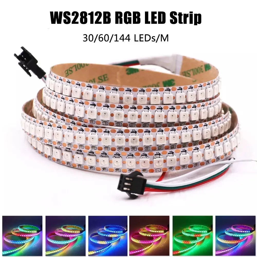 픽셀 디지털 LED 스트립 조명 공장 가격 SK6812 IC 내장 2812B 5V 5050 RGB 주소 144 LED/M