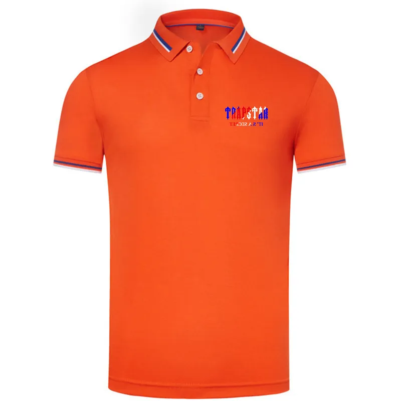 2022 Brand Trapstar Polo Shirt Mens Letter Print Golf Polo Shirt