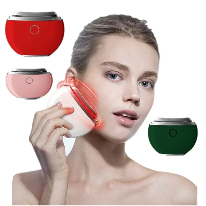 Hemskönhetsinstrument EMS Microcurrent GUA SHA Electric Stone Needle Scraping Board Massager för Neck V Form Face Lift Device Relax Muskel