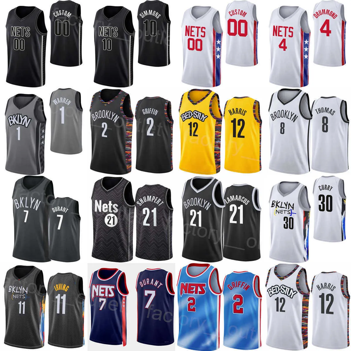 Icône de basket-ball gagnée Classique imprimé Nicolas Claxton Jersey 33 Kessler Edwards 14 Royce ONeale 00 TJ Warren 1 Ben Simmons 10 Seth Curry 30