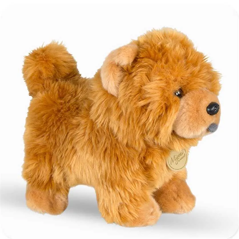 25 cmチャウオーロラ人形詰め物かわいい動物子犬ぬいぐるみおもちゃシミュレーション犬ふわふわした人形誕生日クリスマスプレゼントソフト