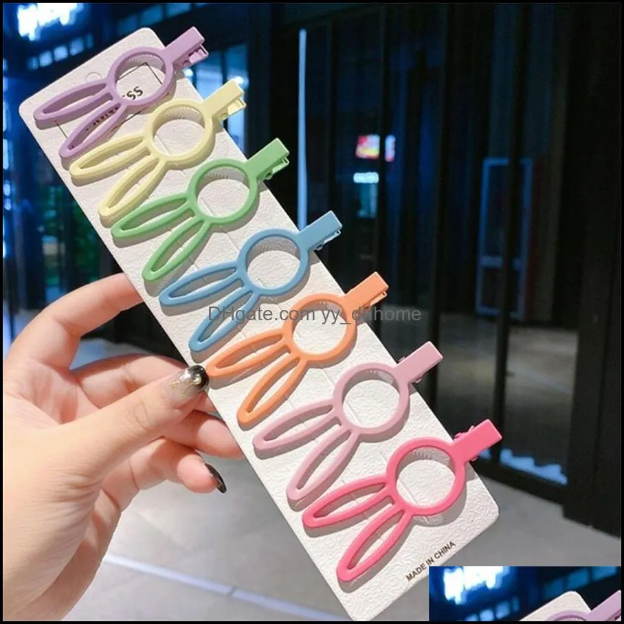 Party Favor Cute frosted geometric edge clip bb clip bangs hairpin Japanese hair accessories one word to source headwear set