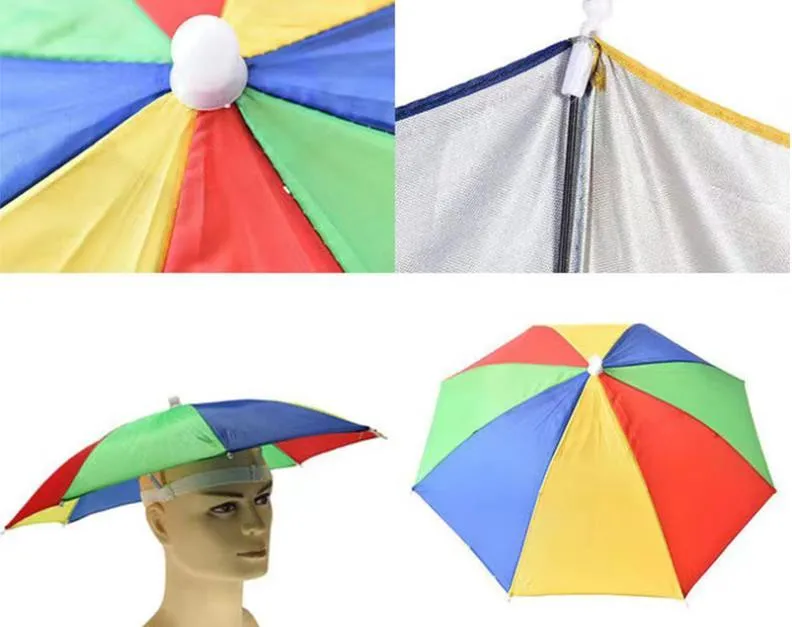 Fishing umbrella creative personality outdoor activities elastic band light rain hat umbrella SN3362