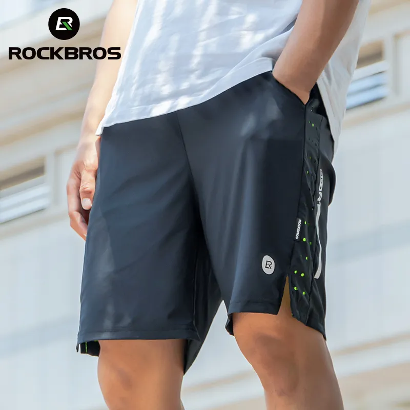 ROCKBROS Running Shorts Unisex Clothing Exercise Gym Shorts Spandex Jogging Fitness Breathable Cycling Outdoor Sports Equipment 220505