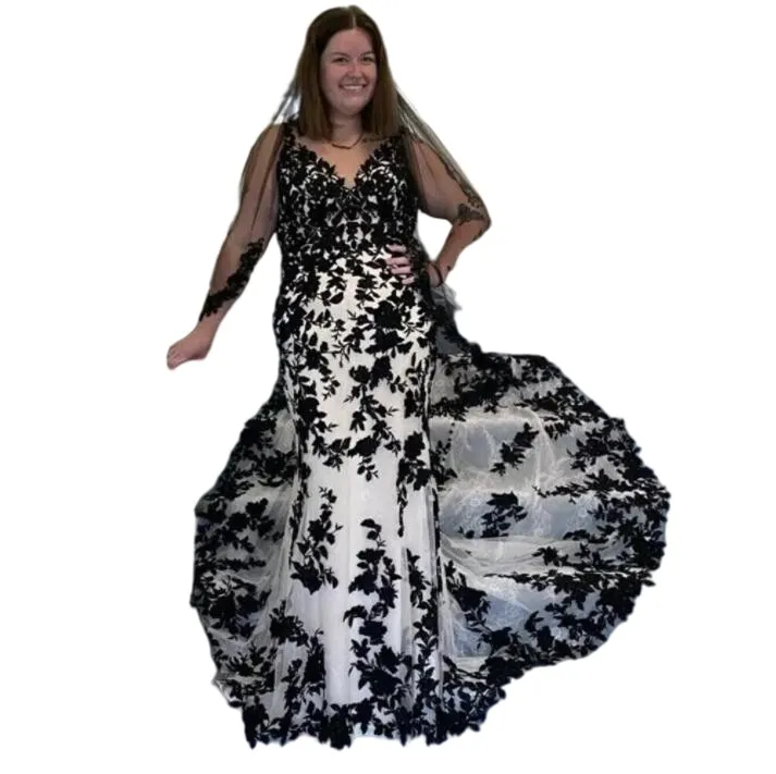 Robe Dos Ouvert Dentelle Blanche Et Noire Lovers + Friends - Taille M, Neuf Sans étiquettes