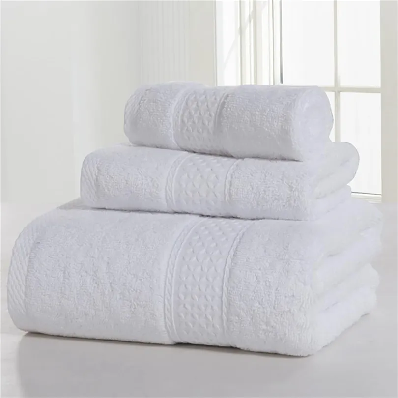 Handdoek 6 stks Een set zachte katoenen badhanddoeken voor volwassenen absorberende Terry Luxe hand Bad Strand Face Sheet Women Basic Handdoeken JwyyJ41 T200915