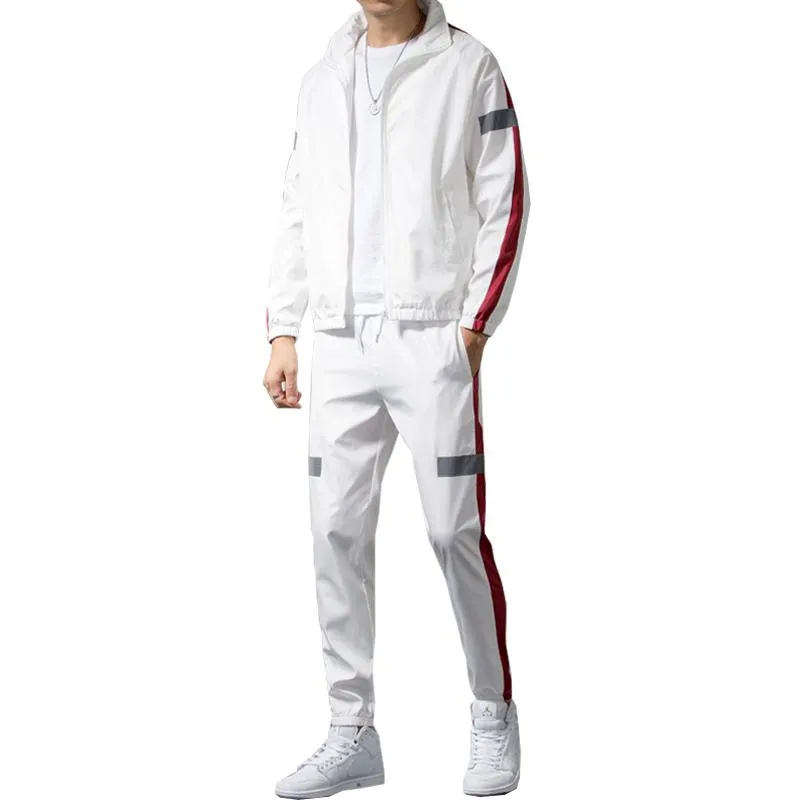 Herrspåriga Spring Spring Autumn Fashion Hood Tracksuit Men Casual Slim Leisure Suit Youths Lovers sätter 3 färger S-XXL AYG205MENS