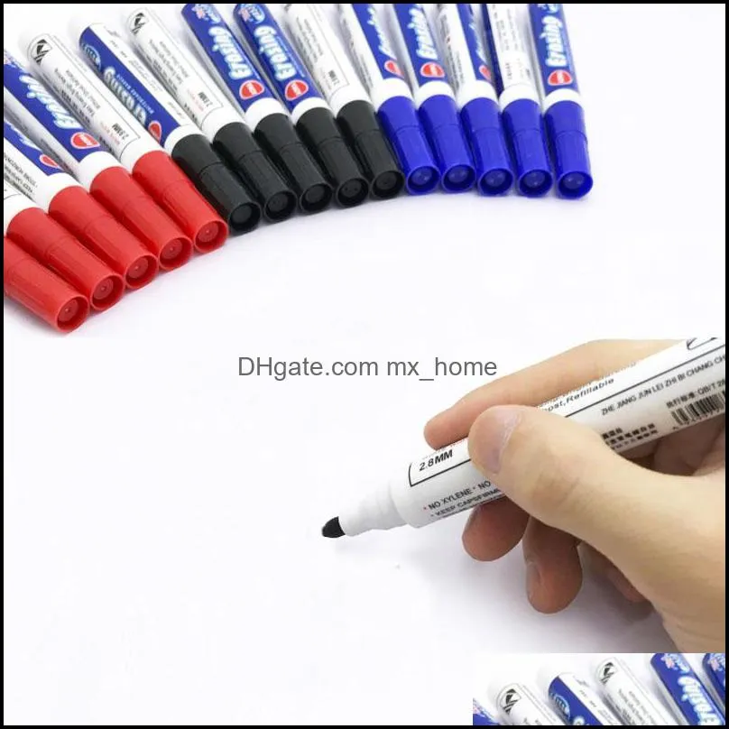 black red blue erasable whiteboard pens office school point 0.1 inch smooth writing pens whiteboard writing erasable markers pen vt1326