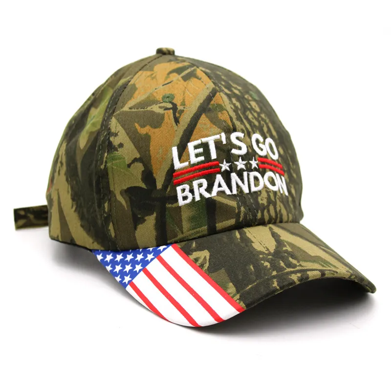 LET'S GO BRANDON Baseball Cap Embroidery Hats Camouflage USA Flag Baseball Caps Snapback President Hat