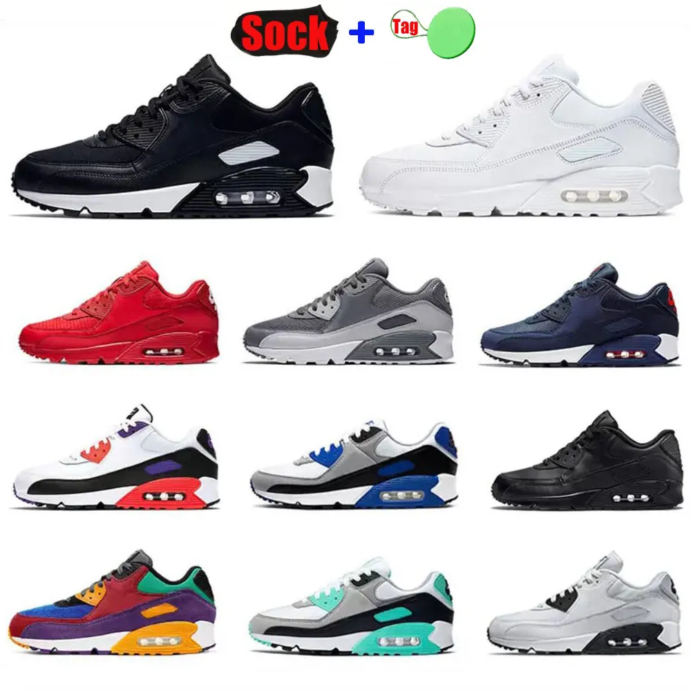 Max 90 Men 90s Running Dress Shoes Blue Women Bred Sky AIR Triples Royal White Red Olive All Black Grey Pink Sports Trainers Be True Camo Walking Designers Sneakers