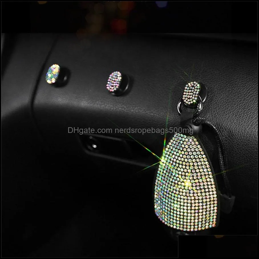 Other Household Sundries Car interior hooks paste the front row creative practical diamond-studded cute car multi-function seat back small