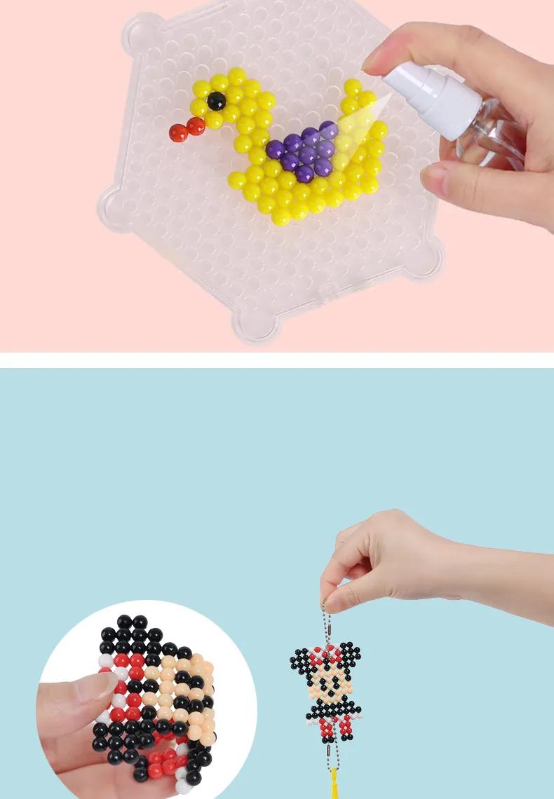 15000Pcs Plastic Box Hama Beads Perler Water Beads Spray Aqua Magic  Educational 3D Beads Puzzles Accessories for Children Toys