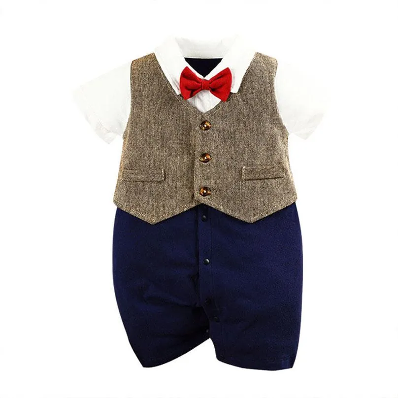 Yeni doğan atlayıcılar bebek bebekler bodysuits bebek kıyafetleri erkekler onesies parça giyim yürümeye başlayan çocuk tulum kıyafet elbise kısa kollu