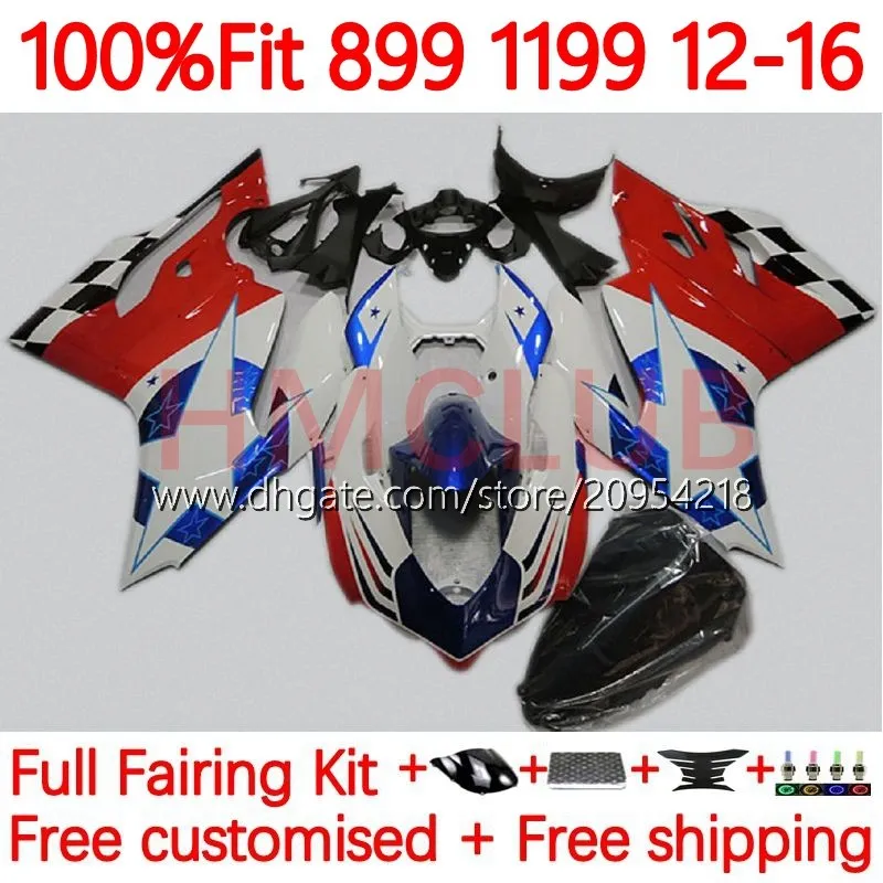 OEM Fairings for Ducati Panigale 899s 1199s 899-1199 12-16 Bodywork 164NO.17 899 1199 S R 12 13 14 15 16 899R 1199R 2012 2013 2014 2016 2016 Body Białe Body Białe niebieskie