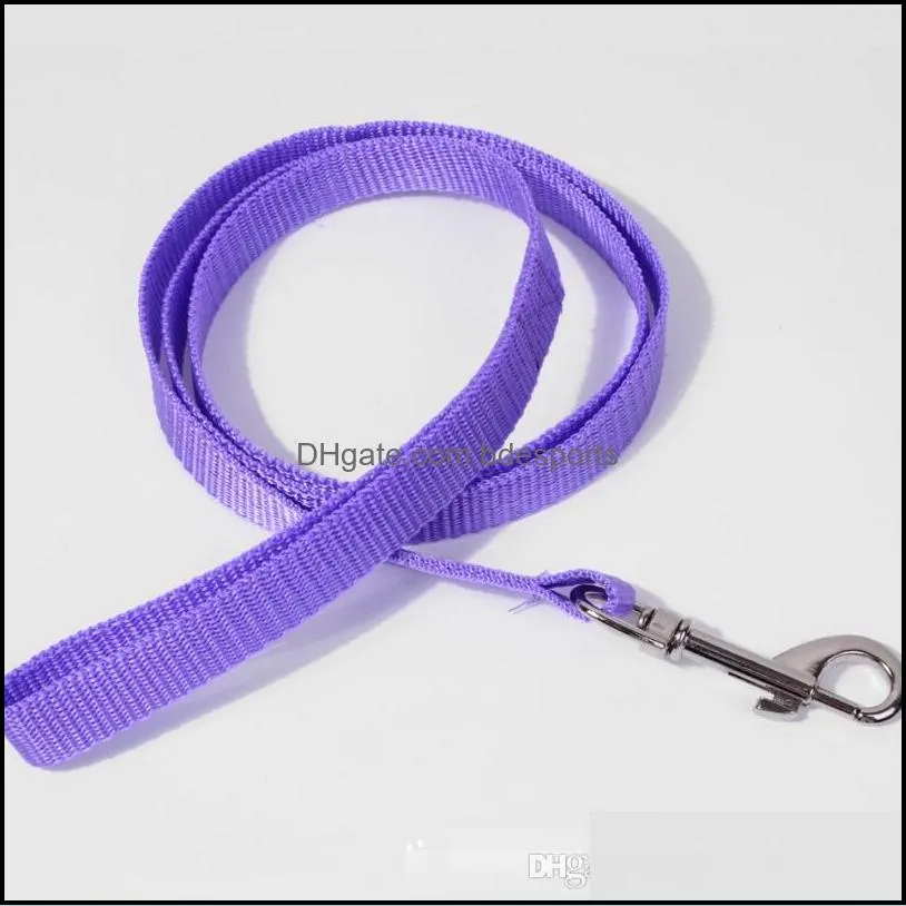 500pcs/lot Width 1.5cm Long 120cm Nylon Dog Leashes Pet Puppy Training Straps Black/Blue Dogs Lead Rope Belt Leash LX6556