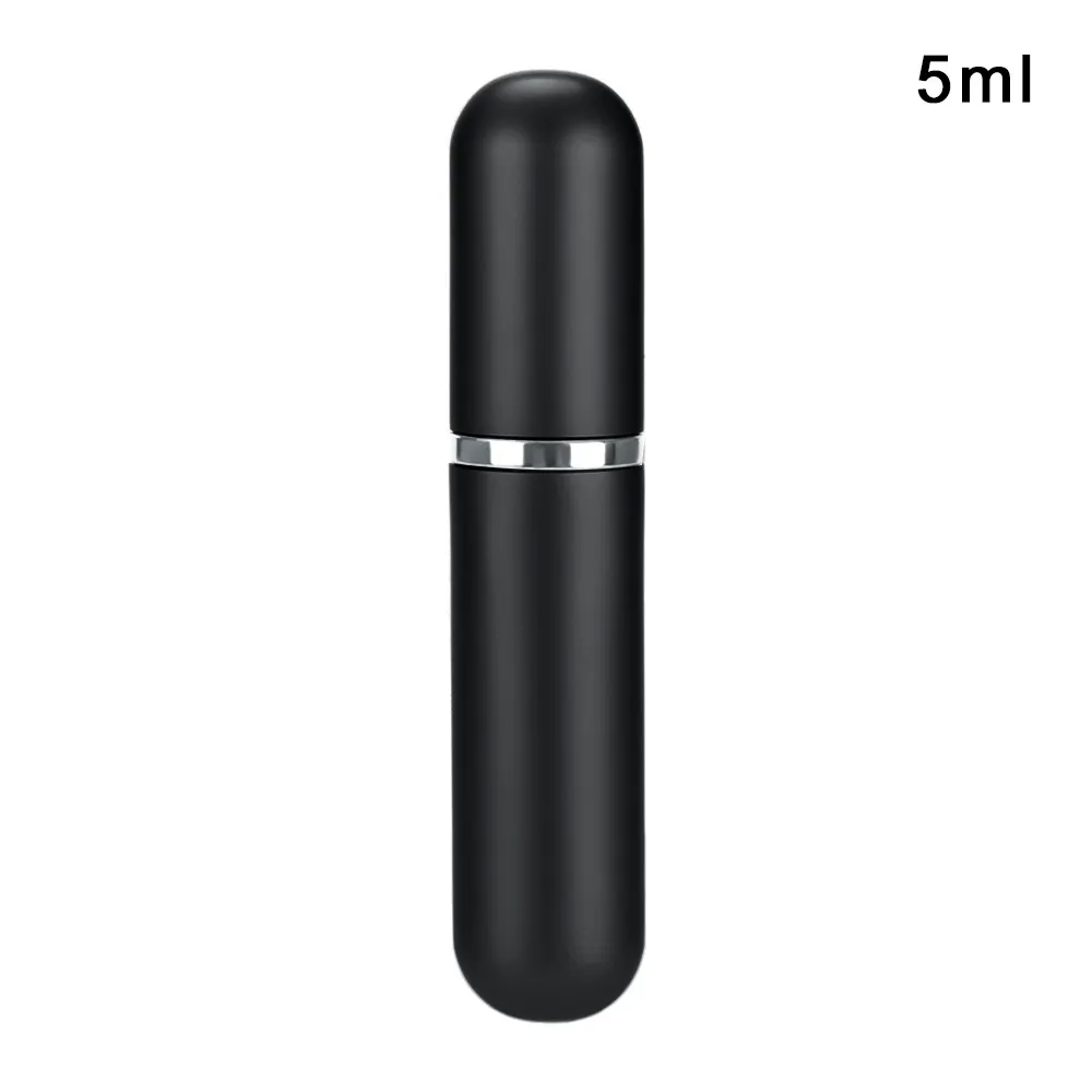 Noir 5 ML mini tête ronde mat vaporisateur de parfum sous-bouteille 1 pc