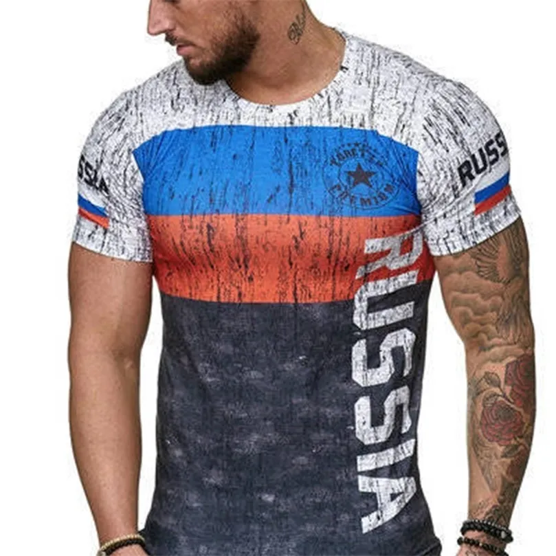 Maglia bandiera russa magliette russia maglia da calcio T-shirt di alta qualità traspirante Sportwear Iptv Russia T-shirt LJ200827