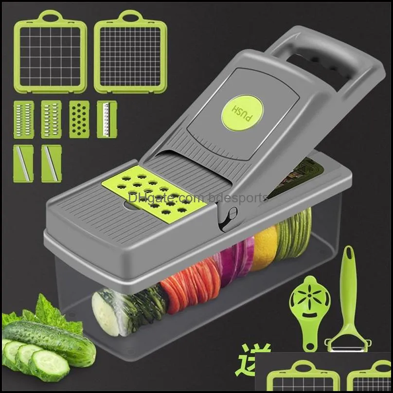 Fruit Vegetable Tools Kitchen Kitchen Dining Bar Home Garden New Update Grater Potato Chip Slicer Mtifunctional Shredded Hine Cheese Grat