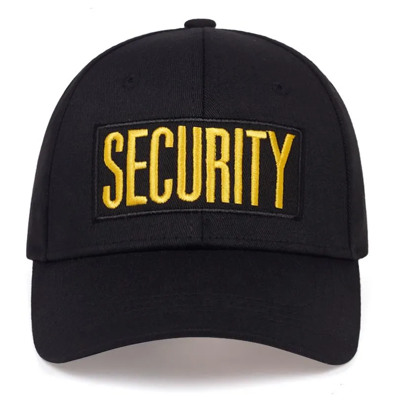 Security Letter Patch Embroidered Baseball Cap Men Women Universal Wild Casual Hats Spring Autumn Sun Hat Hip Hop Caps