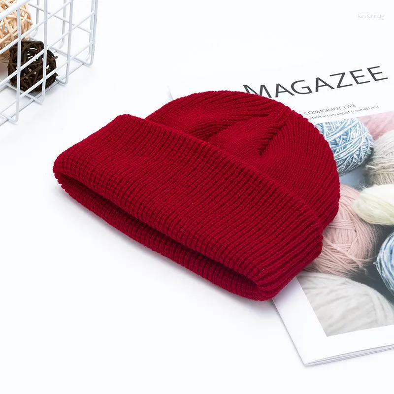 Ball Caps CAP Einfarbig Strickmütze Warm All-Matching Gorro Docker Hüte Frauen Hip Hop Dinabell CapBall