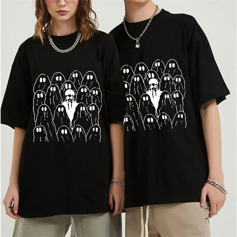 Phoebe Bridgers Ghost Fashion Men Women Print T Shirt Vintage Tshirt Manlig bomull Kort ärm Tee Gothic Unisex Tshirts 220610