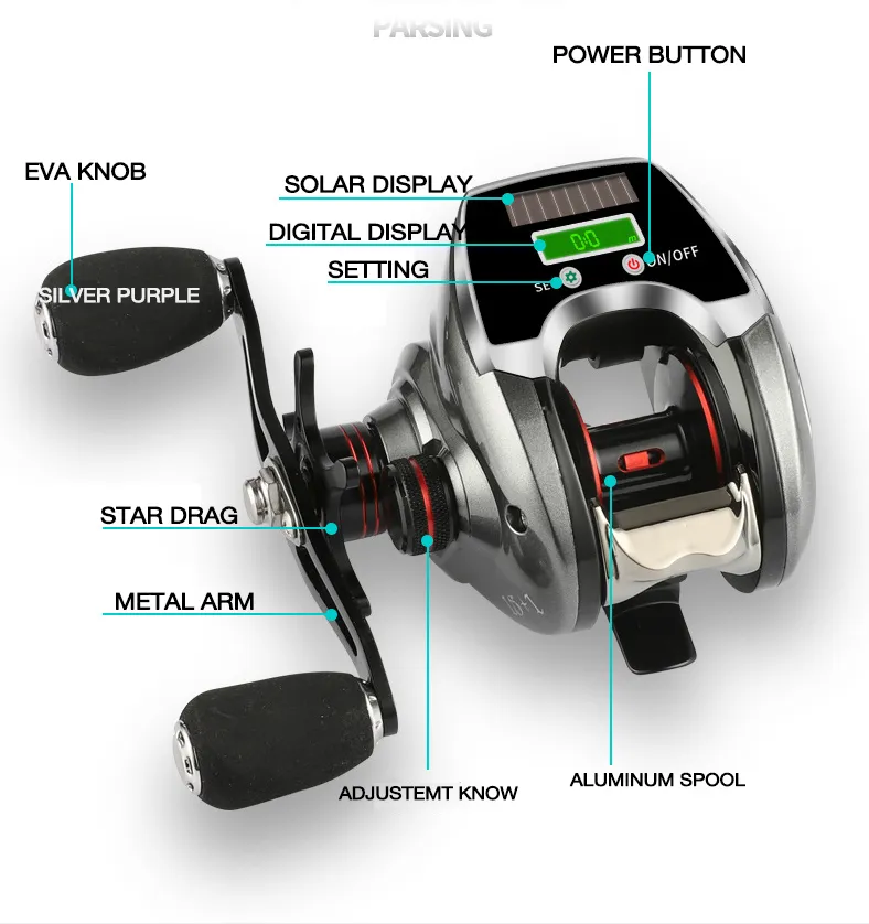 Waterproof Electric Digital Control Baitcaster Reels With Low Profile Line  Counter 6+1BB, 10KG Power For Tackle Gear From Yala_products, $42.89