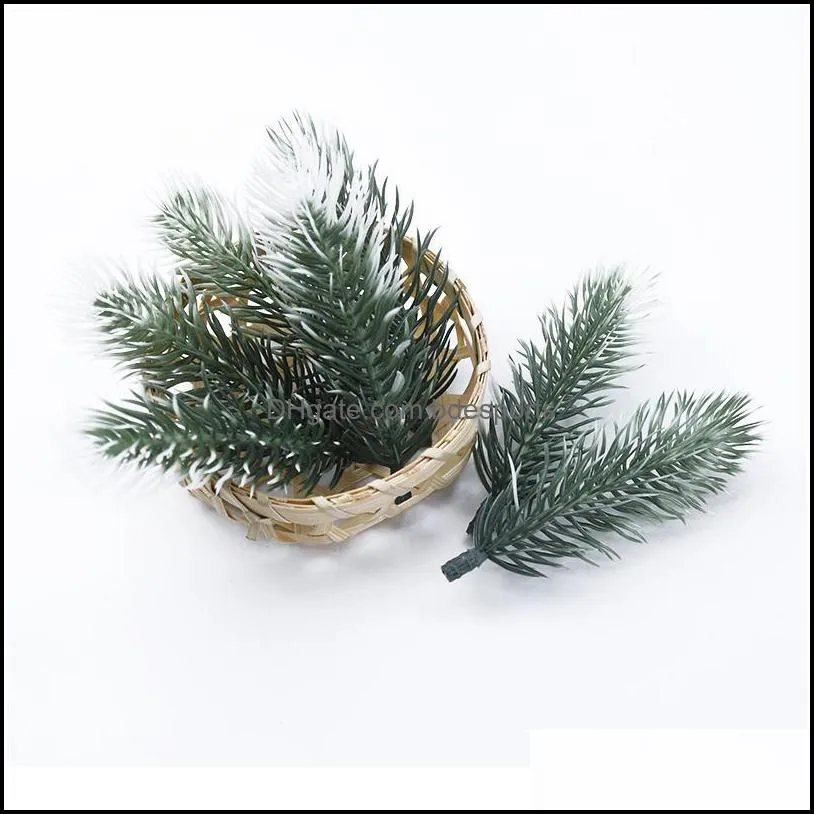 10/20pcs Christmas Wreath Material Artificial Plants Wedding Decorative Flowers Wreaths Home Decor Plastic Pine Needle S jllyzx