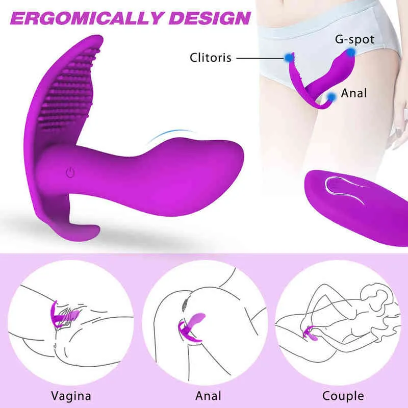 NXY Vibrators Vibrador con estimulador de punto G y mando a distance para mujer juguete sexual mujeres estimulacin del cltoris masturbador 0408