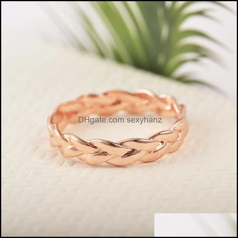 twist ring creative closed chain simple rings