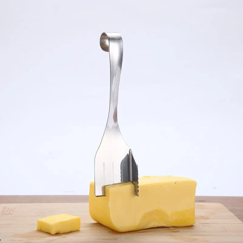 Cooking Utensils 304 stainless steel butter knife baking tool four-corner slicer scraper butter smear