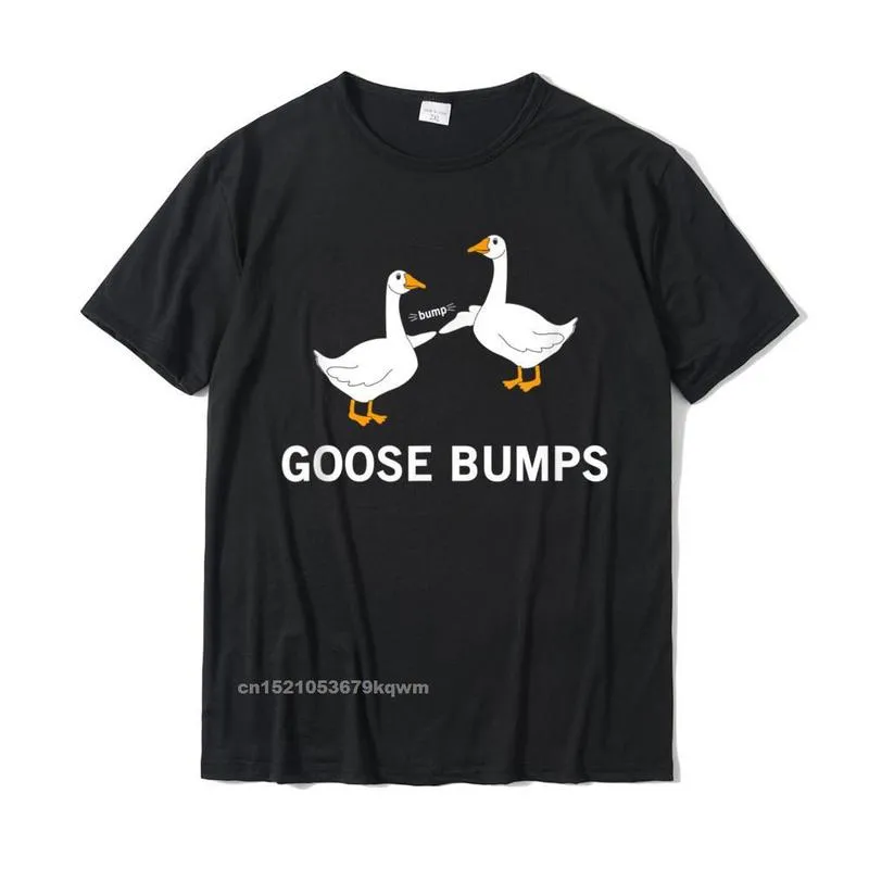 Casual Short Sleeve Tops T Shirt Summer O-Neck 100% Cotton Men T Shirt Comics Casual T Shirt Newest Top Quality Goose T Shirt - Funny Goosebumps Silly Goose Shirt.__4327 black