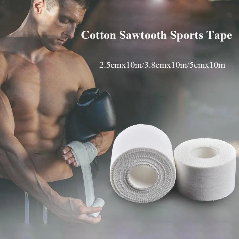 Outdoor Gadgets 3Rolls White Cotton Self Adhesive Sports Tape Athletic Kinesiology Bandage For