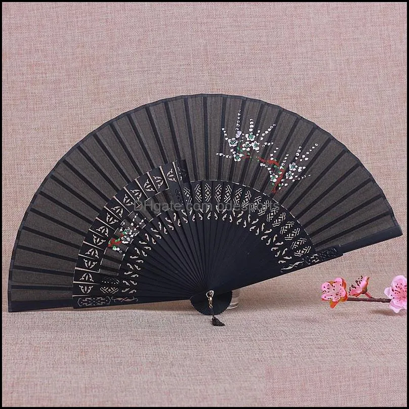 Other Home Decor Chinese Fanzi Ancient Foldable Fan Classical Dance Cheongsam Show Handmade Hanfu Silk Small Summer Female