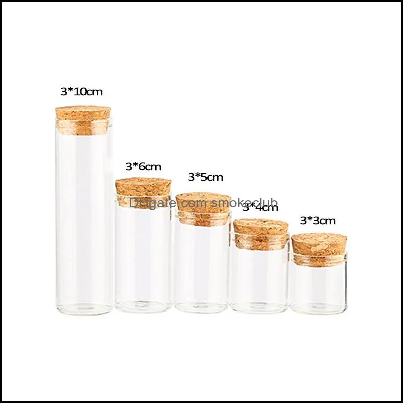Wood Stuffed Seal Glass Bottle Tea Leaf Spices Packing Transparent Empty Bottles Cosmetic  Oil Storage Supplies BH6019 WLY