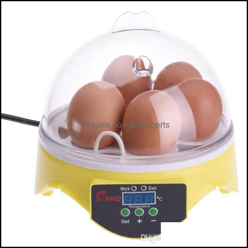 7 Digital Chicken Incubator Brooder Clear Egg Turning Incubator Hatcher Temperature Control Duck Bird Tray Automatic Incubator