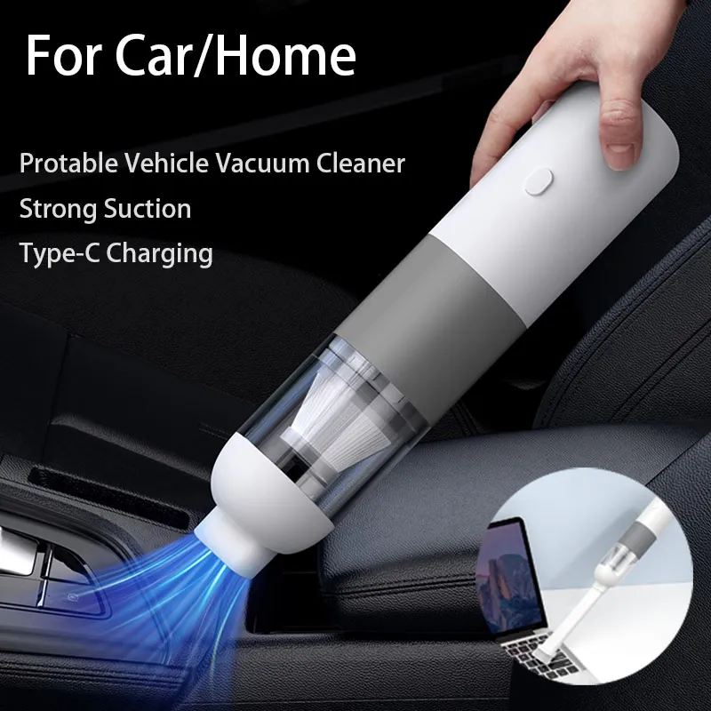 Mini Portable Handheld Wireless Vacuum 4000PA Stark sugbil med trådlös vakuumrensningsrobot för smarthome dropshipping s