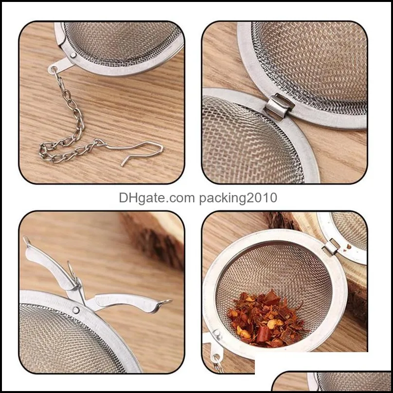 5cm Stainless Steel Tea Pot Infuser Sphere Mesh Tea Strainer Filter Ball Strainer Spice Tea Ball Seasoning Ball Kitchen Accessories