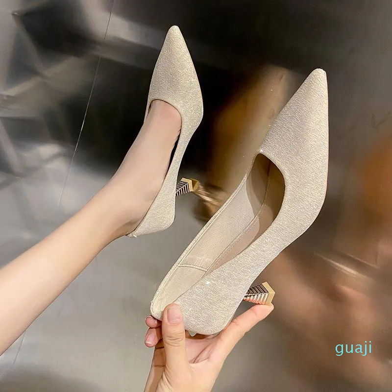 Scarpe eleganti Moda tacco alto per donna Scarpe da sposa a punta Tacchi a spillo Nero Rosso Abiti da cerimonia per feste