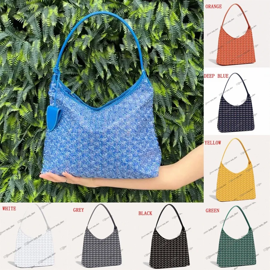 Boheme Hobo Bag Zip Closure Shoulder Bagh wide 핸들 손잡이 손잡이 제거 가능한 파우치 가죽 Goya 핸드백 디자이너 고급 지갑 최고 품질 크로스 바디 P F2A4#