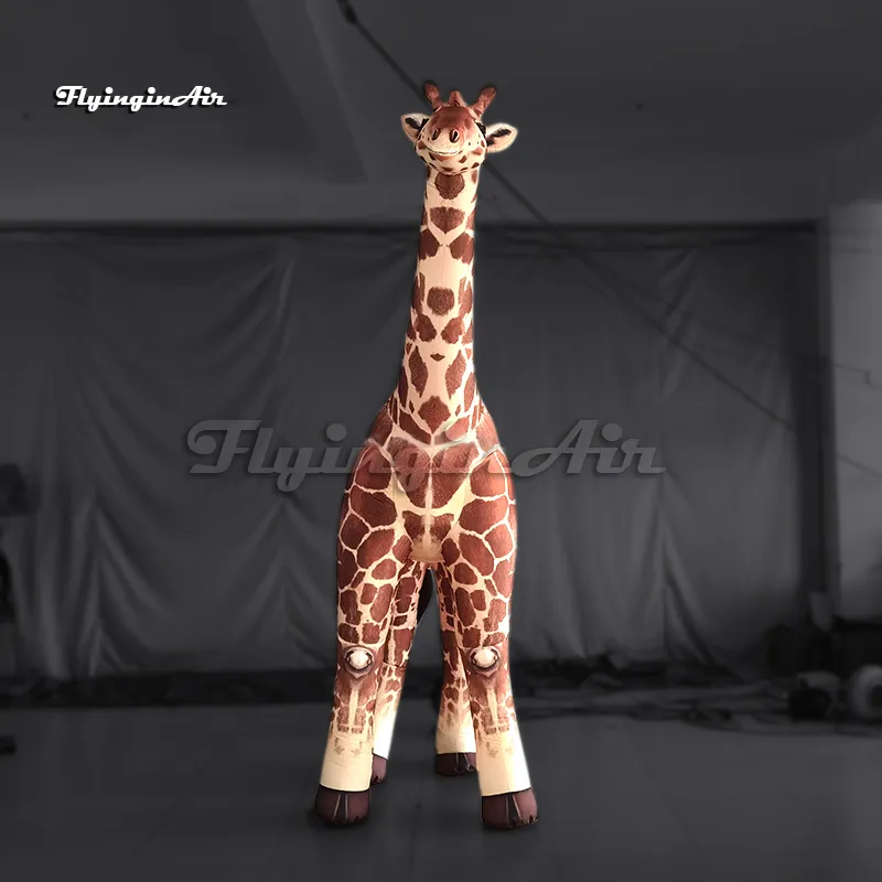 Giraffes in neon lights | AI-generated image