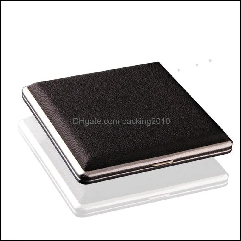 Stainless Steel Man Storage Box Waterproof Leather Ultra-Thin Portable Boxes Popular Originality Hot Selling In 2019 4 8hr J1