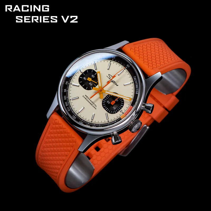 Sugess Pilotenhorloge ST19 Seagull Movement Swanneck Horloges Mechanische Chronograp Sappire Crystal Military Limited Racing 1963 220621