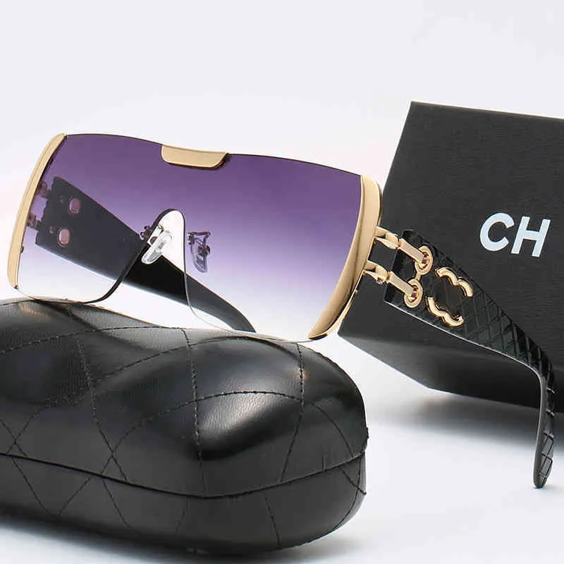 مصمم قناة Sunglass Sunglass Eyewear Eyewear New Metal Trend Square Passall Sport