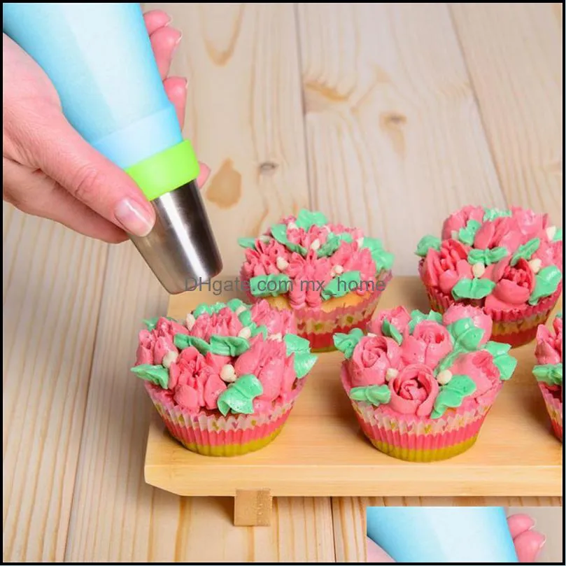 baking & pastry tools msjo 50pcs russian tulip icing piping nozzles tip confectionery flower cream bag/leaf tips cake decorating